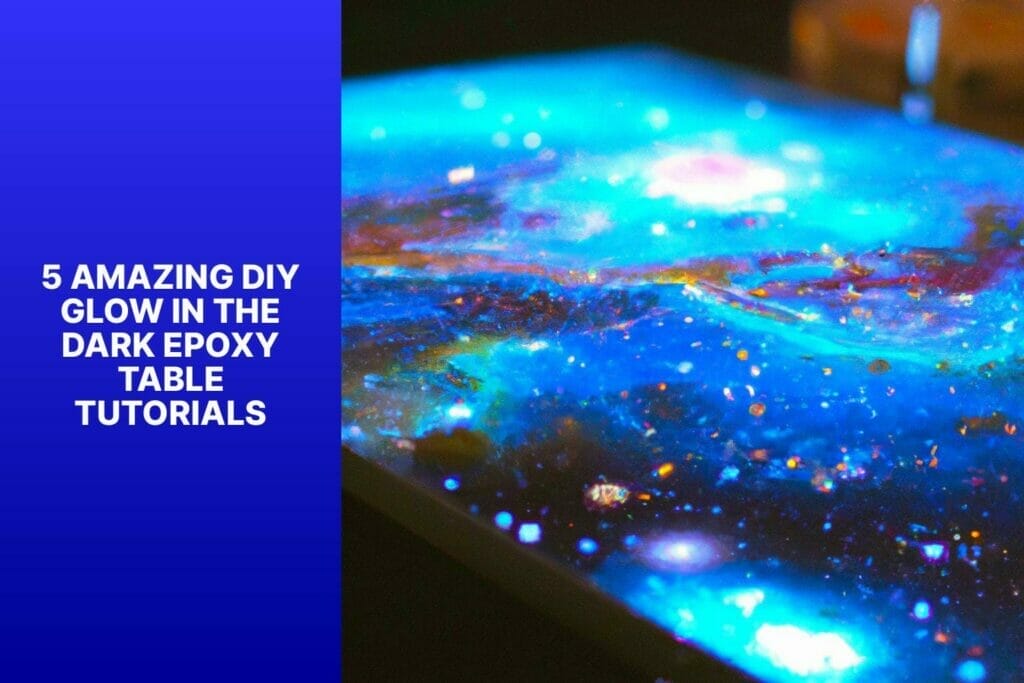 5 incredible DIY glow-in-the-dark epoxy table tutorials.